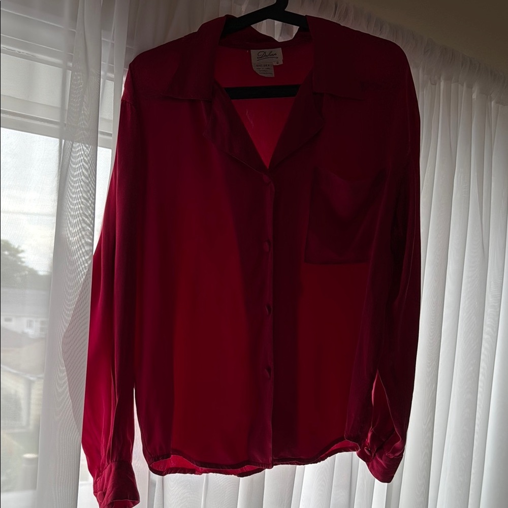 Silk Red Women's Blouse